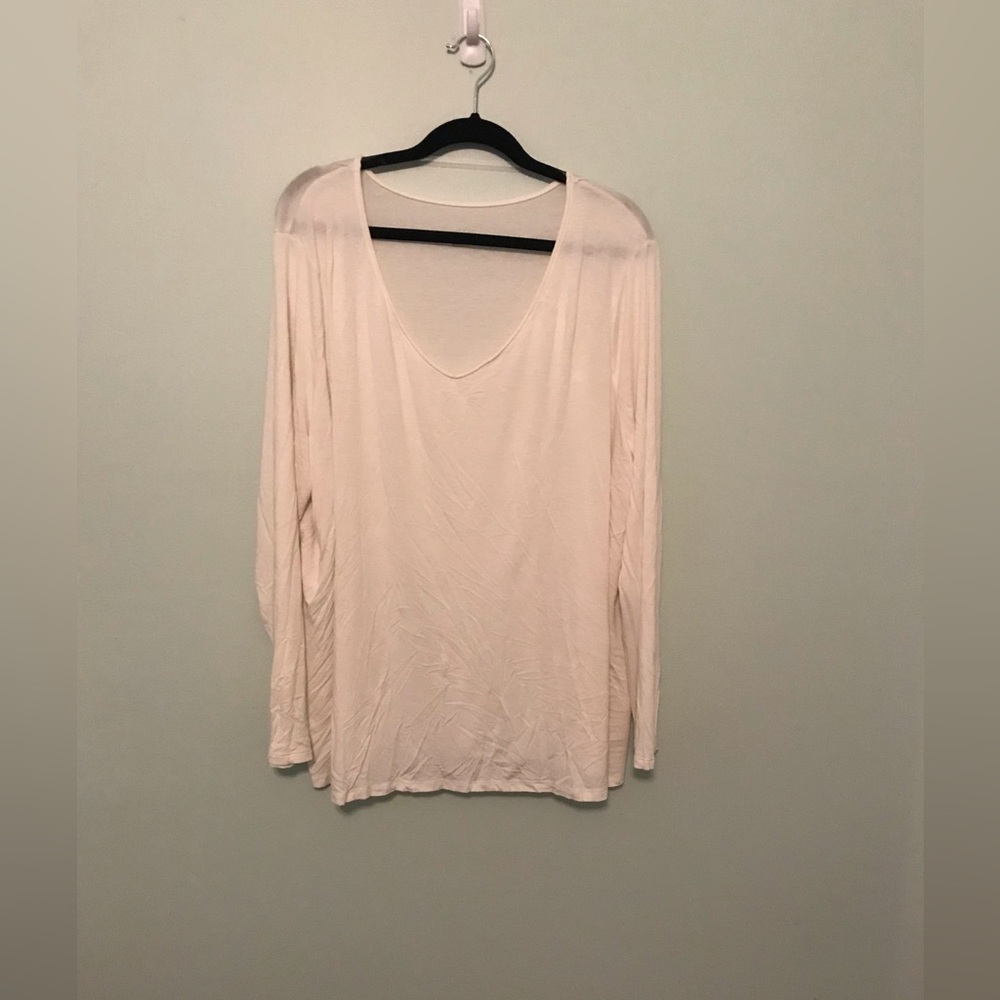 Ava & Viv White Long Sleeve Tunic Size 3X